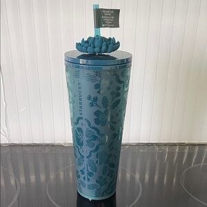 Starbucks 2025 Fall LOTUS Silicone Flower Floral Kaleidoscope Hot Cold Tumbler